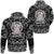 Viking Hoodie Born to Be Warrior with Bandana Paisley Style RLT12 - Wonder Print Shop