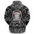 Viking Hoodie Born to Be Warrior with Bandana Paisley Style RLT12 - Wonder Print Shop