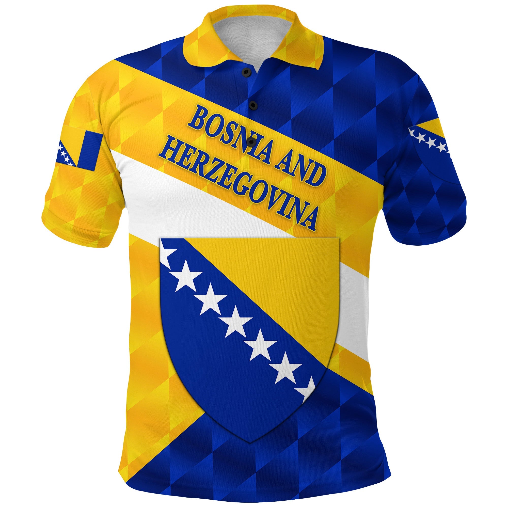 Custom Bosnia and Herzegovina Polo Shirt Sporty Style LT8 - Wonder Print Shop