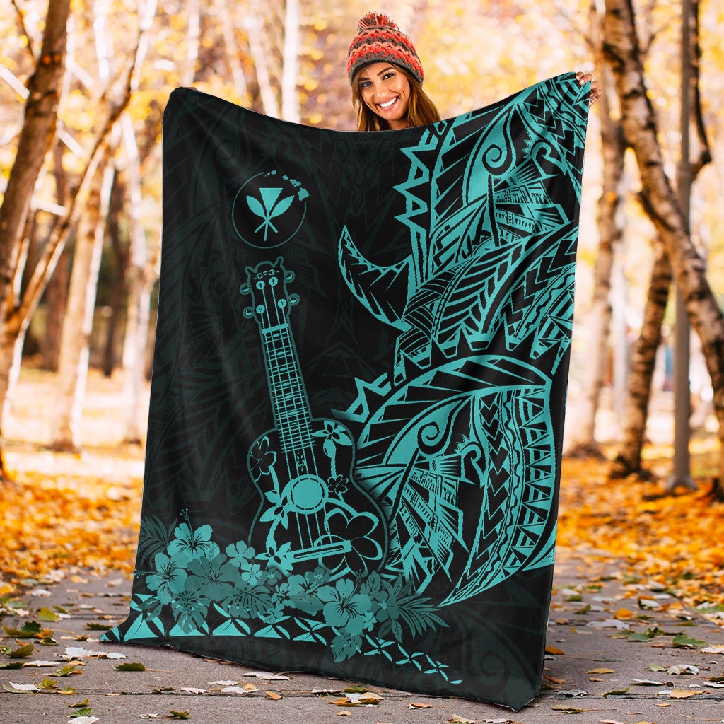 hawaii-polynesian-premium-blanket-ukulele-turquoise