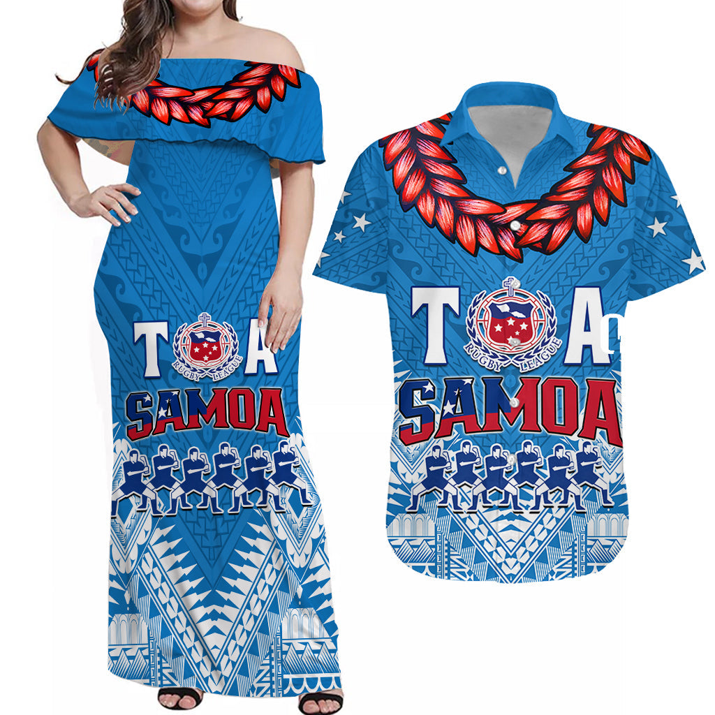 Toa Samoa Rugby Matching Hawaiian Shirt And Dress Manu Siva Tau Style Ulafala LT13 - Wonder Print Shop