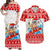 Personalised Hawaii Christmas Matching Hawaiian Shirt And Dress Surfing Santa Mele Kalikimaka Polynesian - Wonder Print Shop