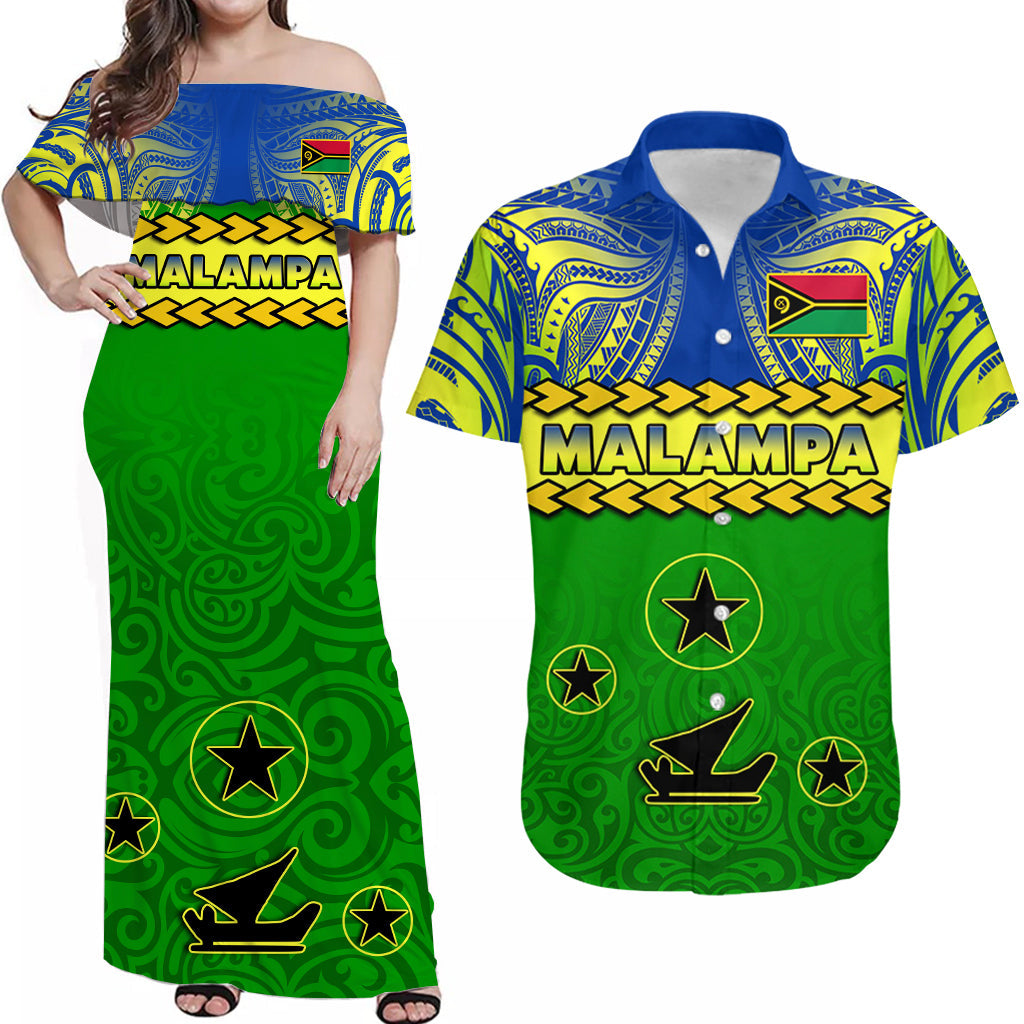 Personalised Malampa Province Matching Hawaiian Shirt And Dress Vanuatu Pig Tusk Polynesian Flag Style - Wonder Print Shop