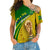 (Custom Personalised) Brazil Football World Cup 2022 Cross Shoulder Shirt - LT2