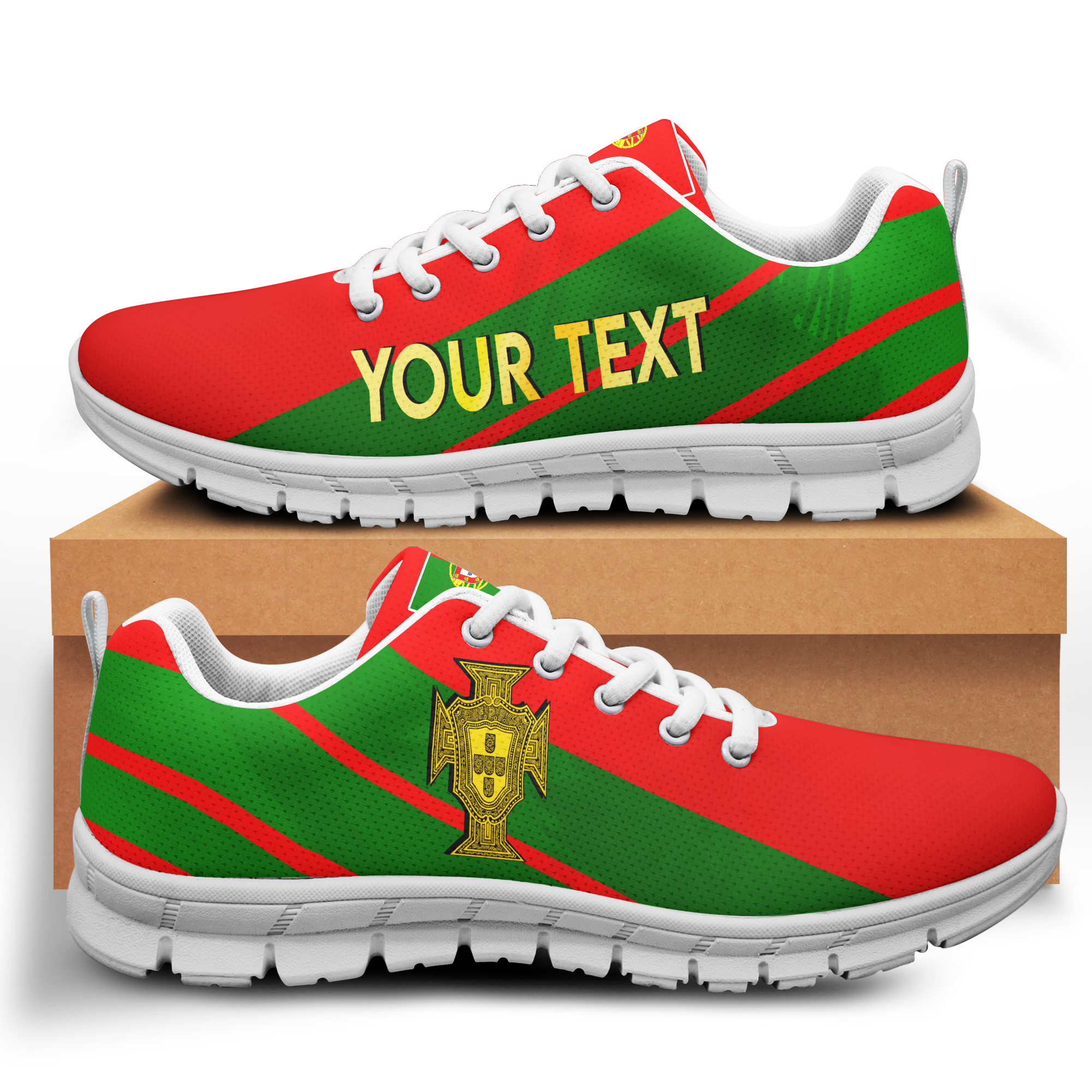 (Custom Personalised) Portugal Football World Cup 2022 Sneaker - LT2 - Wonder Print Shop