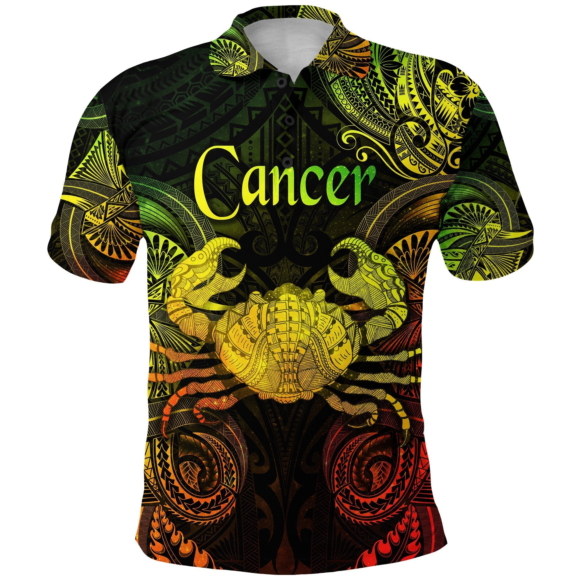 Cancer Zodiac Polynesian Polo Shirt Unique Style Reggae LT8 - Wonder Print Shop