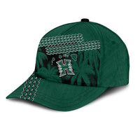 Classic dark green cap with white team H logo, palm silhouettes, and geometric stripe.