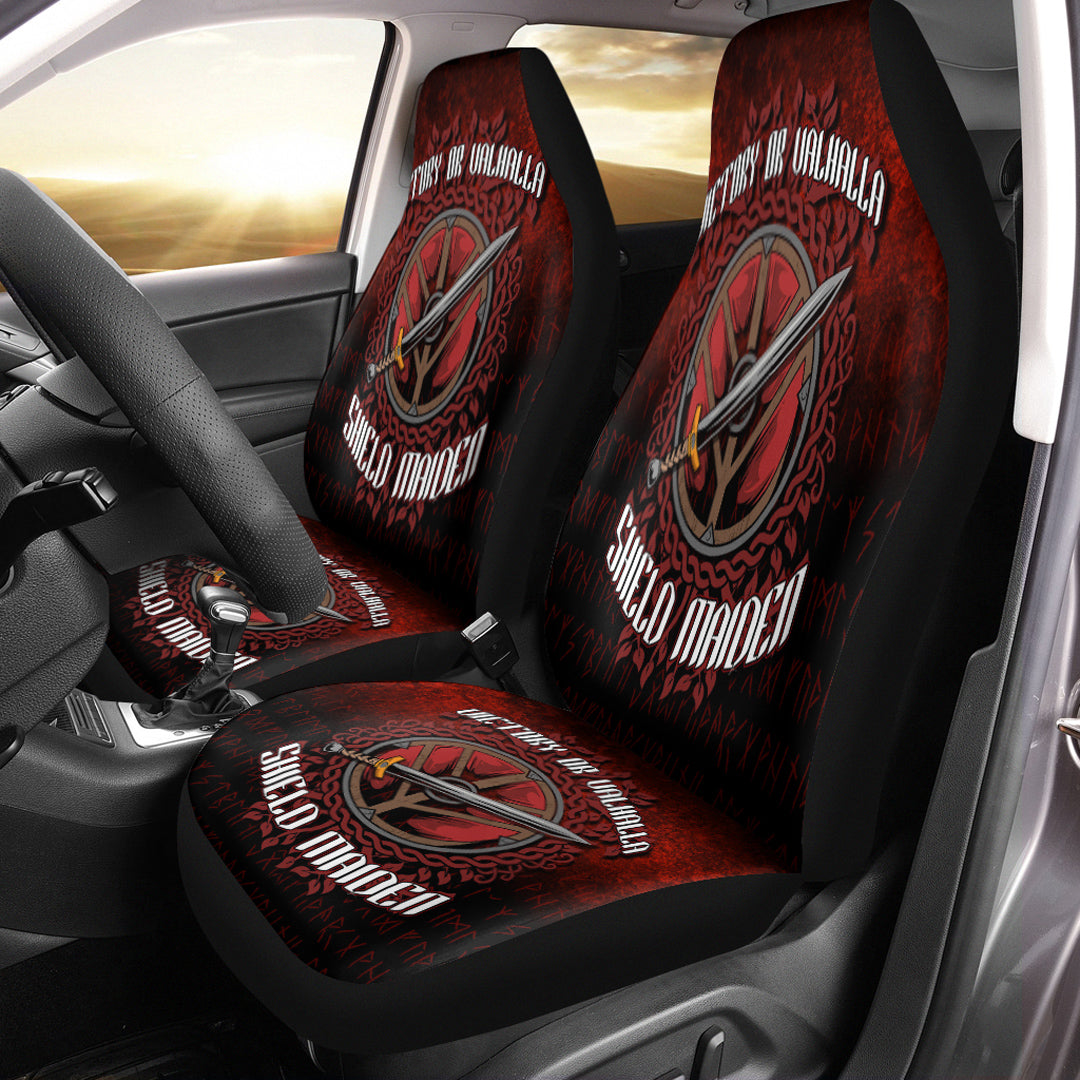 Viking Car Seat Covers Victory or Valhalla Car Seat Covers RLT12 - Wonder Print Shop