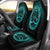 Viking Car Seat Covers Vegvisir Nordic Viking Rune Cyan Version Car Seat Covers RLT12 - Wonder Print Shop