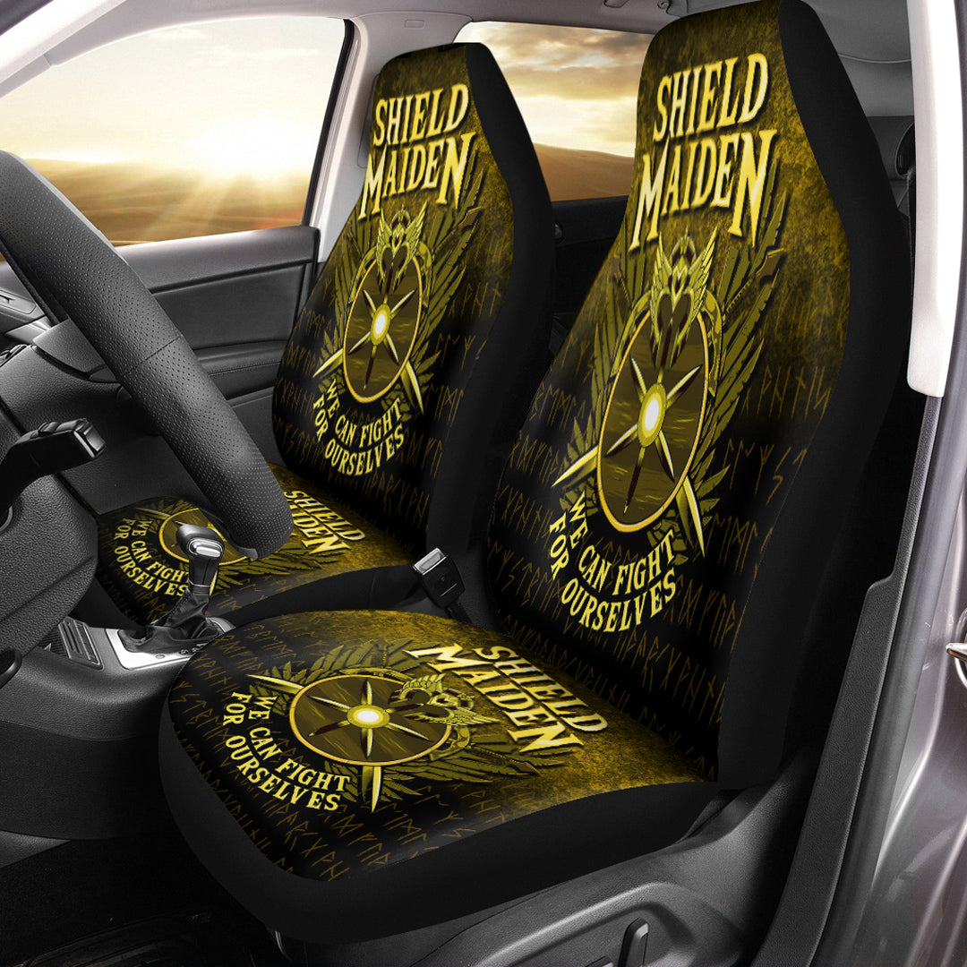 Viking Car Seat Covers Shield Maiden We Can Fight For Ourselves Car Seat Covers RLT12 - Wonder Print Shop