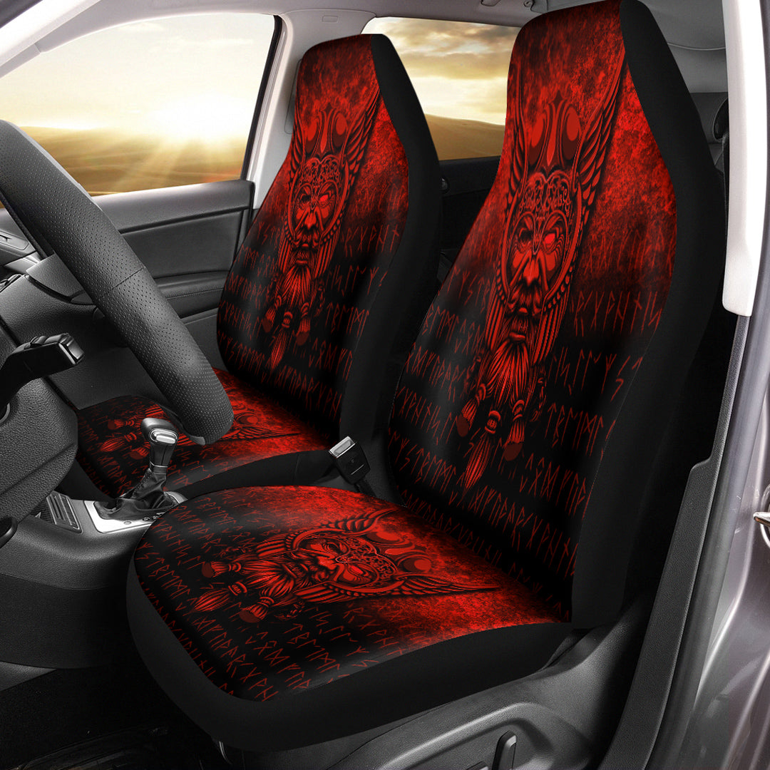 Viking Car Seat Covers Viking Odin Allfather In Asgard Red Version Car Seat Covers RLT12 - Wonder Print Shop