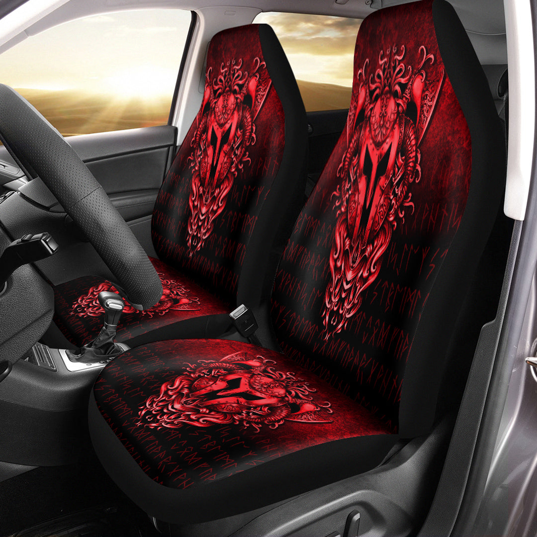 Viking Car Seat Covers The Armor Of Viking Red Version Car Seat Covers RLT12 - Wonder Print Shop