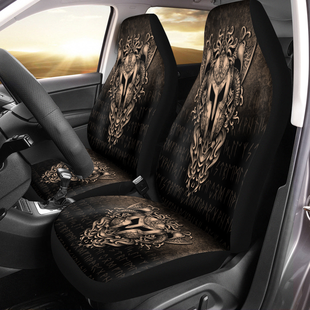 Viking Car Seat Covers The Armor Of Viking Gold Version Car Seat Covers RLT12 - Wonder Print Shop