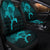 Viking Car Seat Covers Raven Vegvisir Tattoo Cyan Version Car Seat Covers RLT12 - Wonder Print Shop