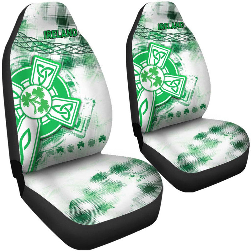 Ireland Cross Cricket Team Car Seat Cover Celtic Irish Green Pattern Unique No1 LT9 - Wonder Print Shop