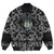 Viking Bomber Jacket Cartoon Of The Norse God Odin with Bandana Paisley Style RLT12 - Wonder Print Shop