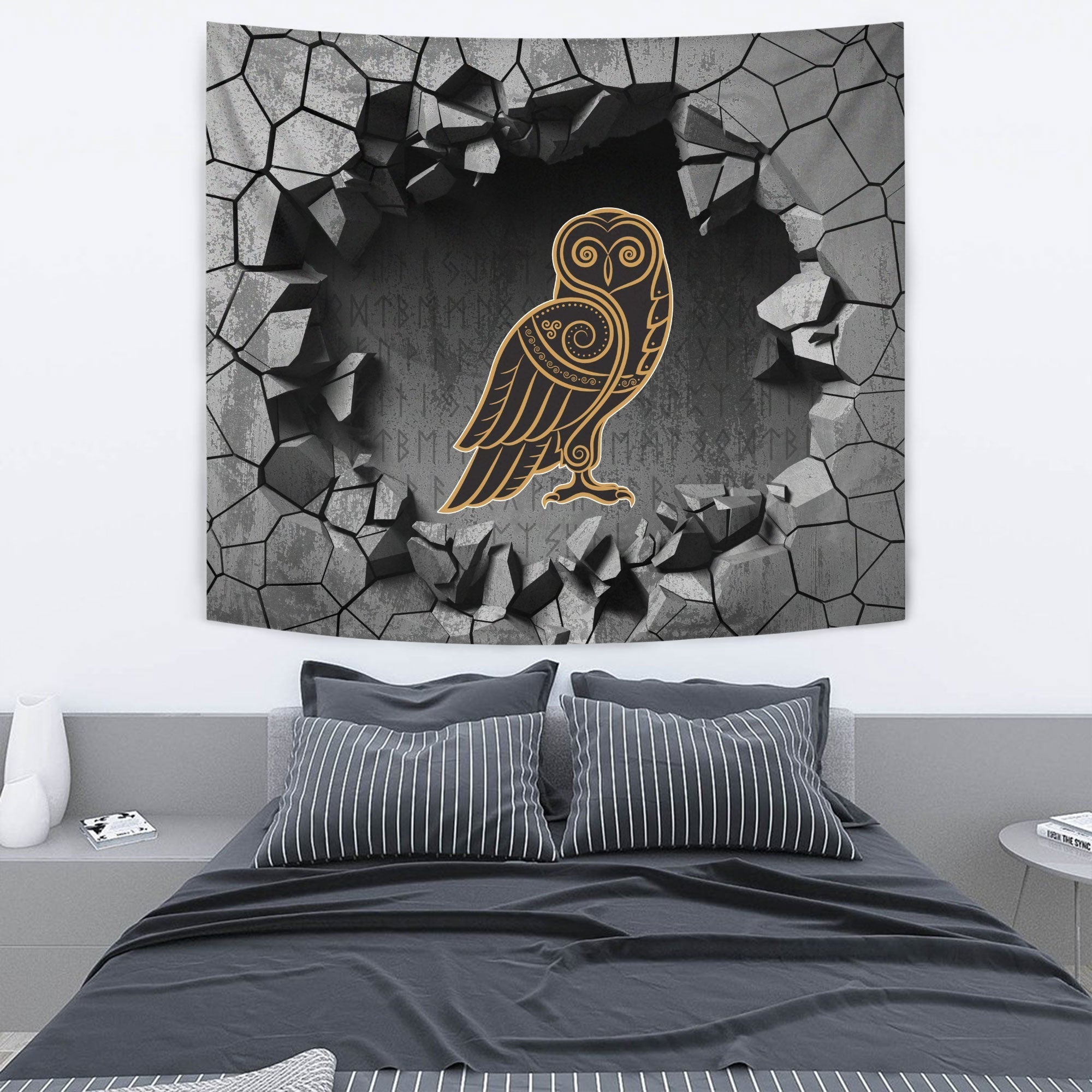 Viking Tapestry - Celtic Owl Tapestry RLT12 - Wonder Print Shop