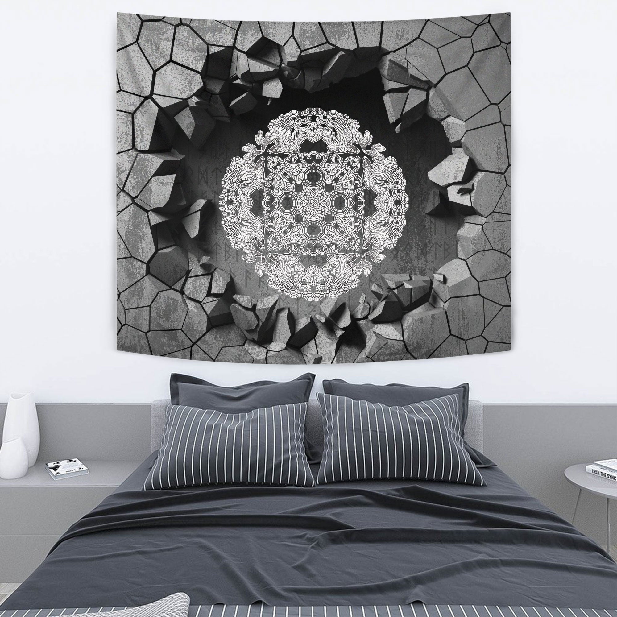 Viking Tapestry - Celtic Symbol Of Yin and Yang Druidic Yggdrasil Tree Tapestry RLT12 - Wonder Print Shop