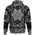 Viking Hoodie Celtic Wolf Ornament Black and White with Bandana Paisley Style RLT12 - Wonder Print Shop