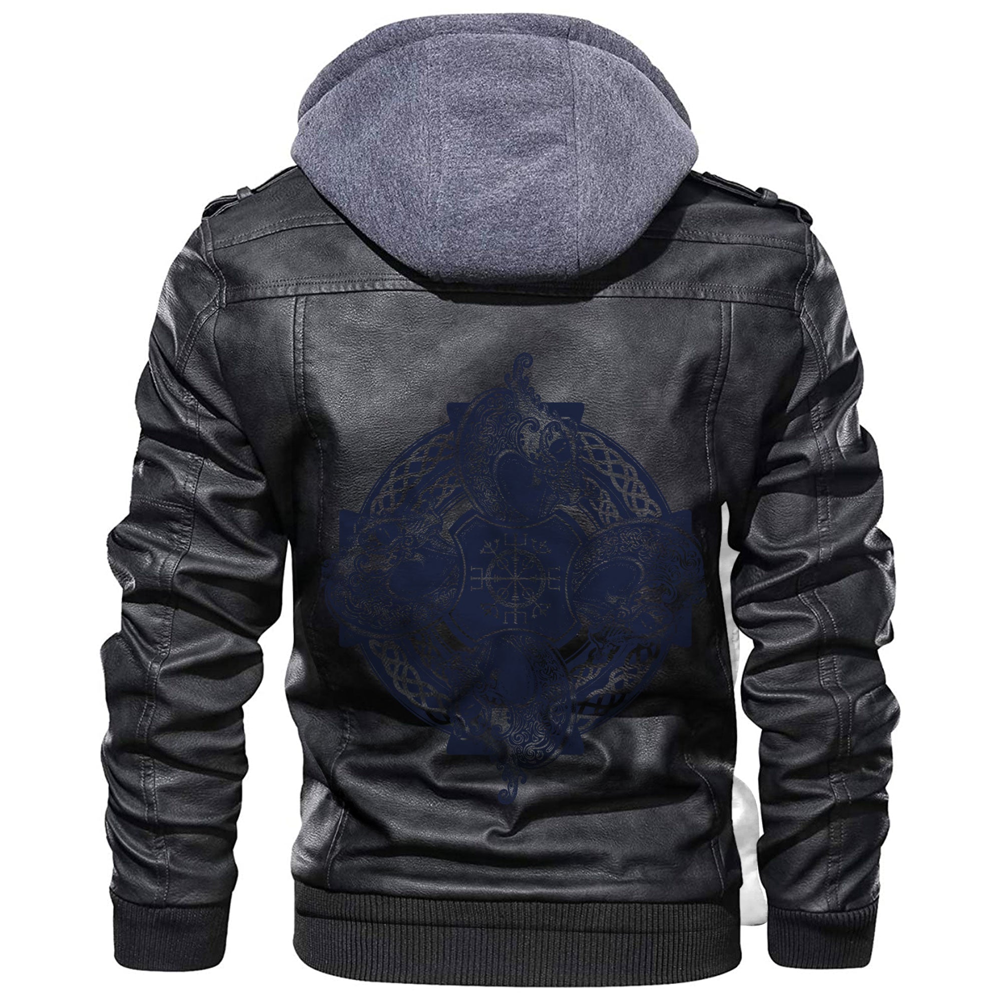 Viking Celtic Dragons Symbol Of The Viking Tattoo Leather Jacket RLT12 - Wonder Print Shop