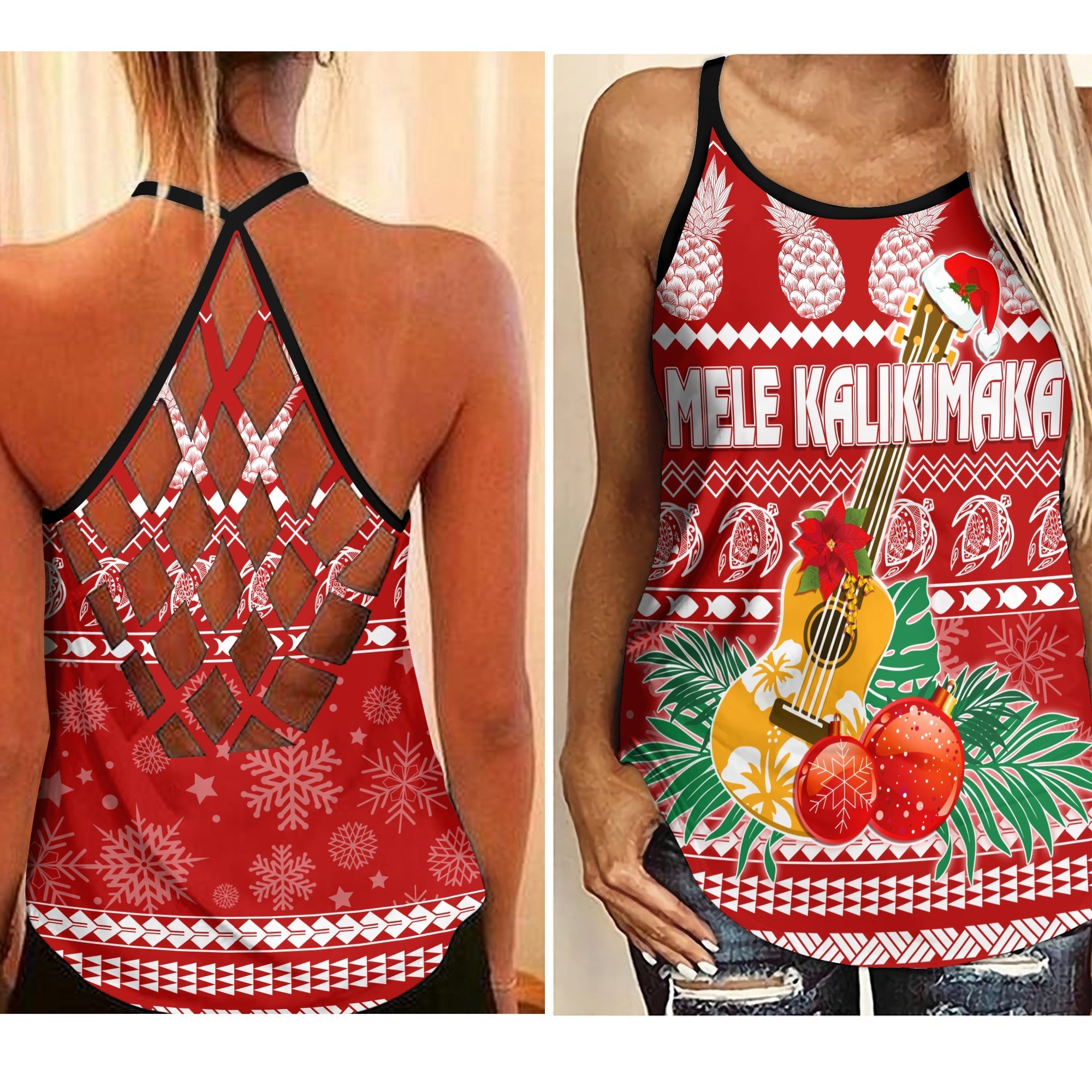 hawaii-christmas-criss-cross-tank-mele-kalikimaka-ukulele-lt7