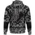 Viking Hoodie Crow Black with Bandana Paisley Style RLT12 - Wonder Print Shop