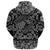 Viking Hoodie Crows Scandinavian Runes with Bandana Paisley Style RLT12 - Wonder Print Shop