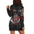 Canada Wolf Hoodie Dress Haida and Maple Leaf LT13 - Wonder Print Shop