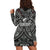 Custom Personalised New Zealand Silver Fern Rugby Hoodie Dress All Black NZ Maori Pattern LT13 - Wonder Print Shop