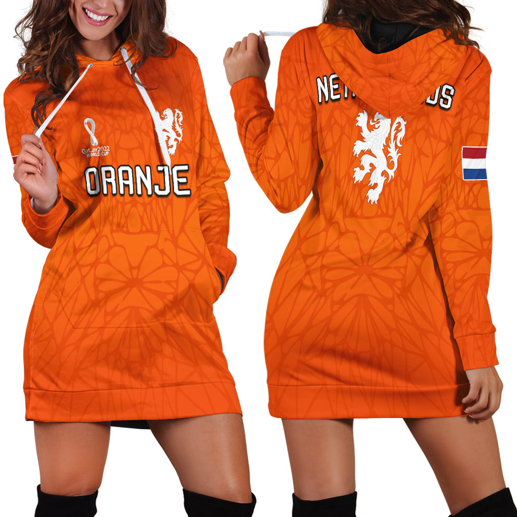 Netherlands Football Hoodie Dress 2022 Soccer World Cup Oranje Champions LT13 - Wonder Print Shop