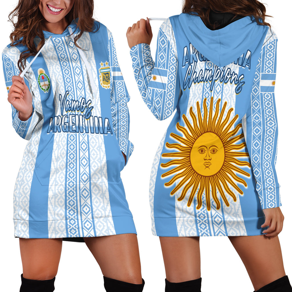 Argentina Football Hoodie Dress Champions World Cup Gaucho Vamos LT13 - Wonder Print Shop