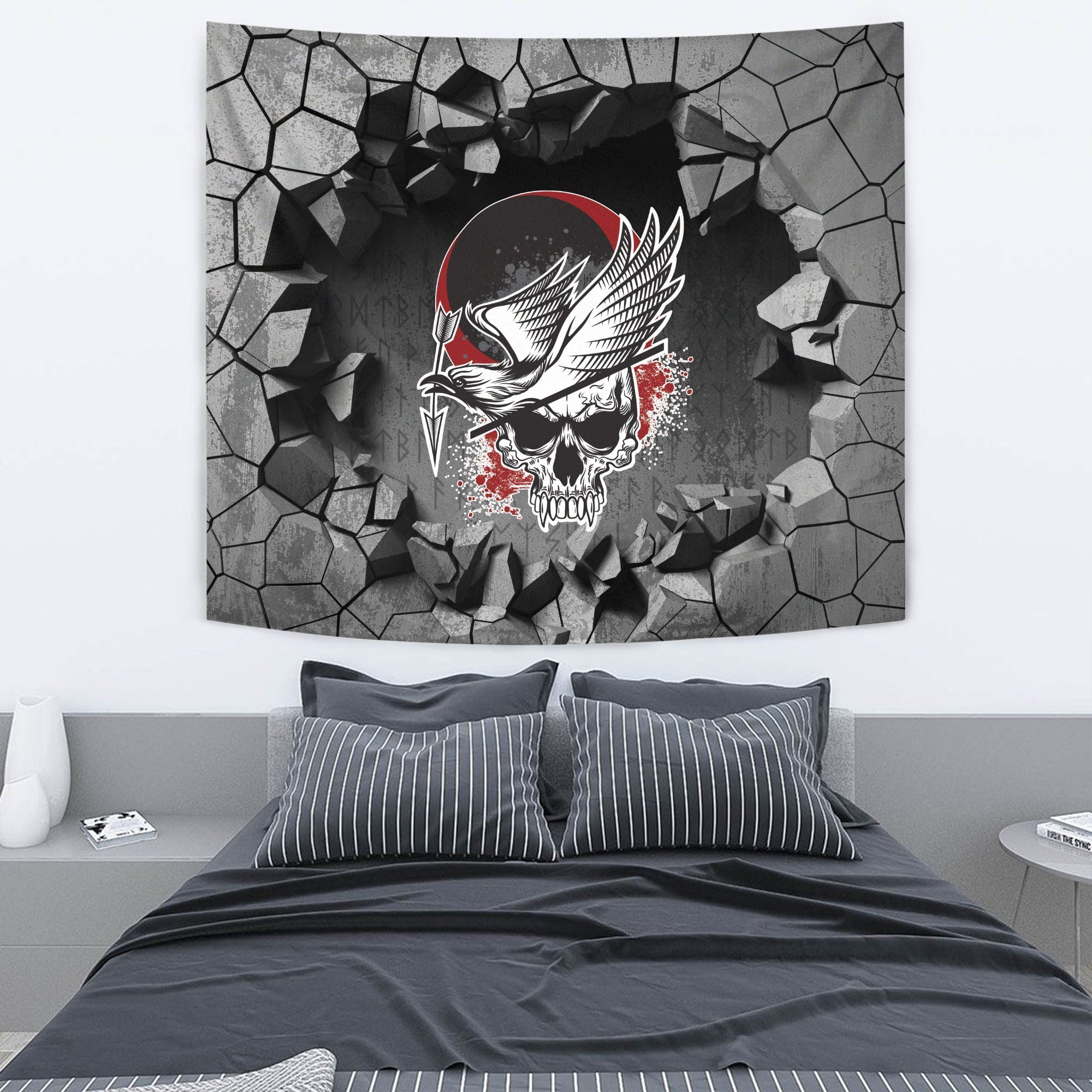 viking-tapestry-dark-red-with-odins-ravens-tapestry