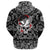 Viking Hoodie Dead Skull With Crow with Bandana Paisley Style RLT12 - Wonder Print Shop