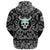 Viking Hoodie Demoniac Skull Viking with Bandana Paisley Style RLT12 - Wonder Print Shop