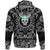 Viking Hoodie Demoniac Skull Viking with Bandana Paisley Style RLT12 - Wonder Print Shop