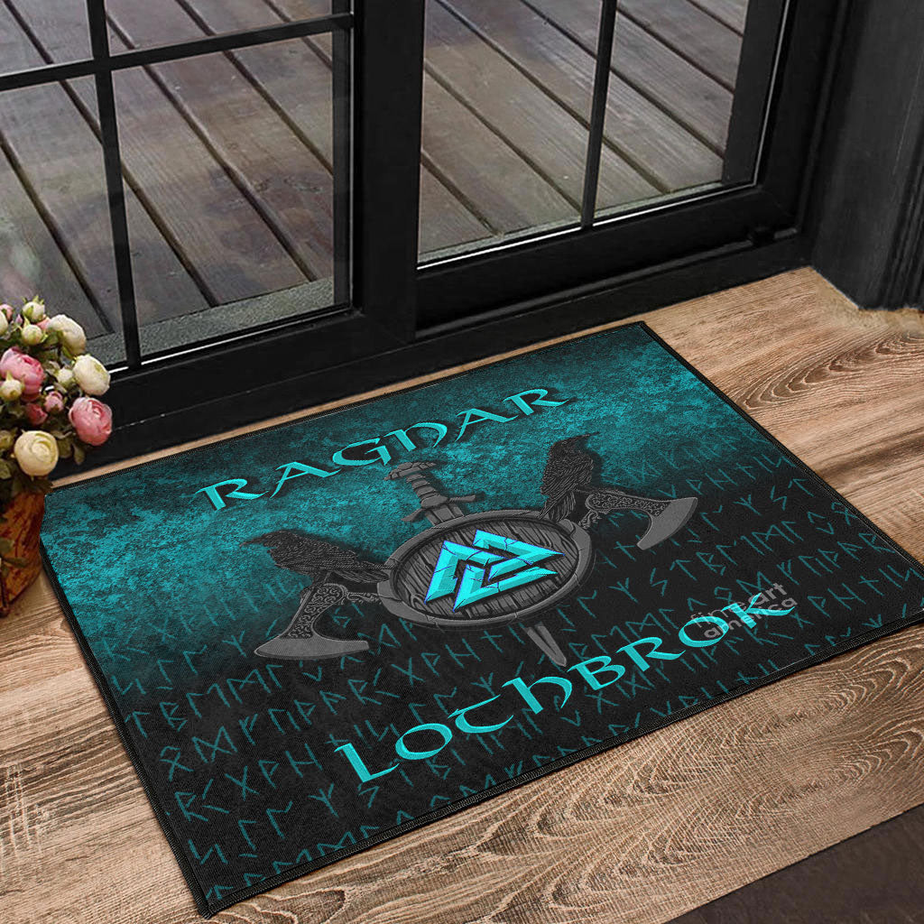 viking-door-mat-ragnar-lothbrok-ragnar-lodbrok-viking-warrior-cyan-version-door-mat