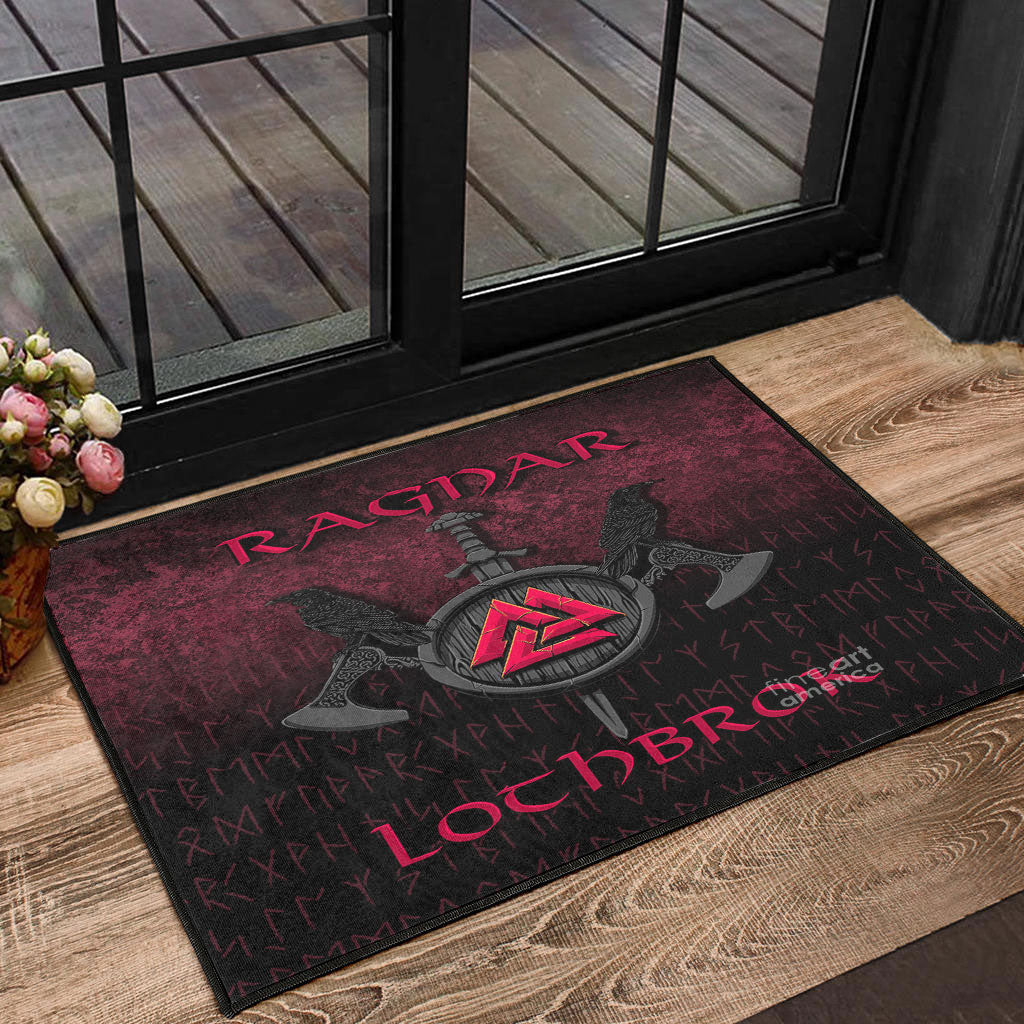 viking-door-mat-ragnar-lothbrok-ragnar-lodbrok-viking-warrior-red-version-door-mat