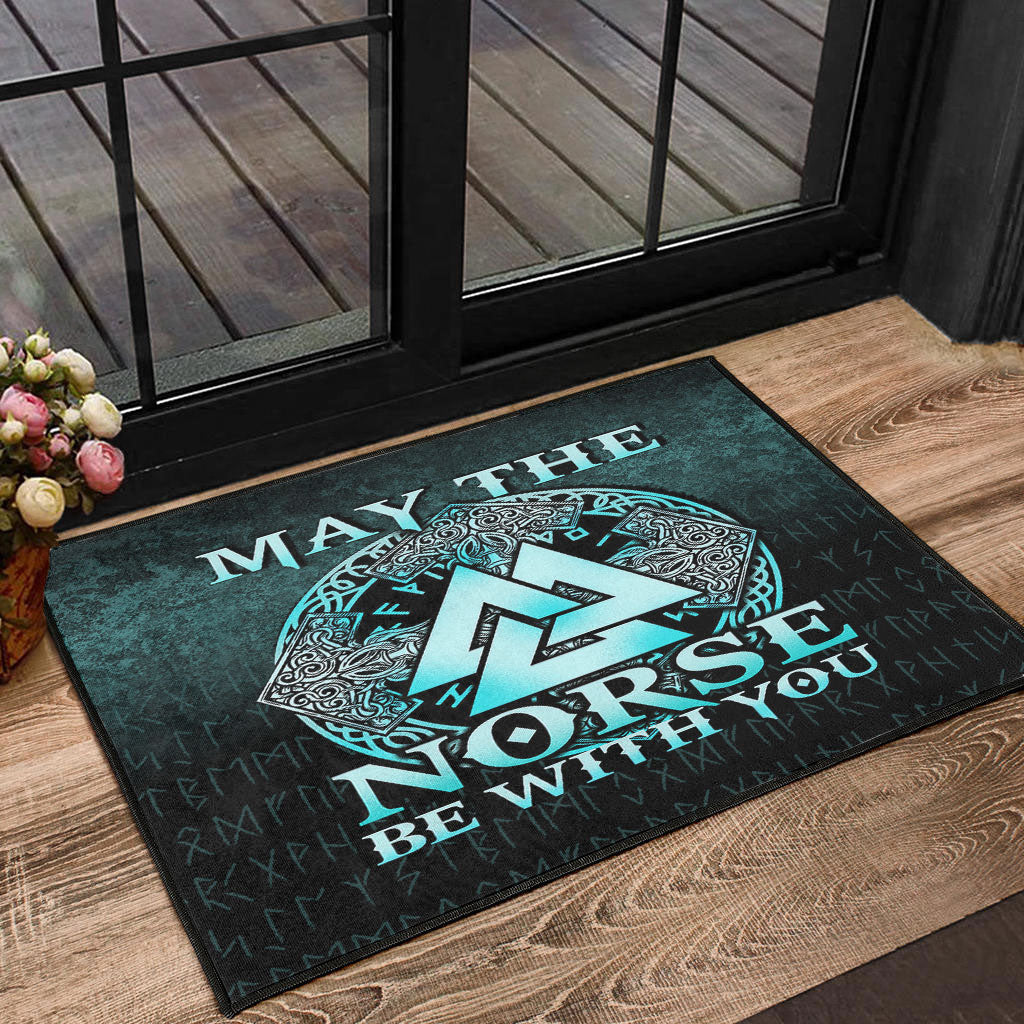 viking-door-mat-may-the-norse-be-with-you-viking-cyan-version-door-mat