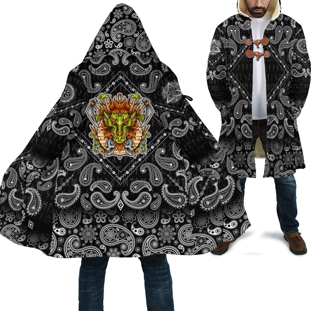 viking-cloak-dragon-shield-axe-sword-skull-with-bandana-paisley-style