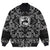 Viking Bomber Jacket Dragon Shield With Crossing Swords with Bandana Paisley Style RLT12 - Wonder Print Shop