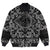 Viking Bomber Jacket Dragon Triple Horn with Bandana Paisley Style RLT12 - Wonder Print Shop