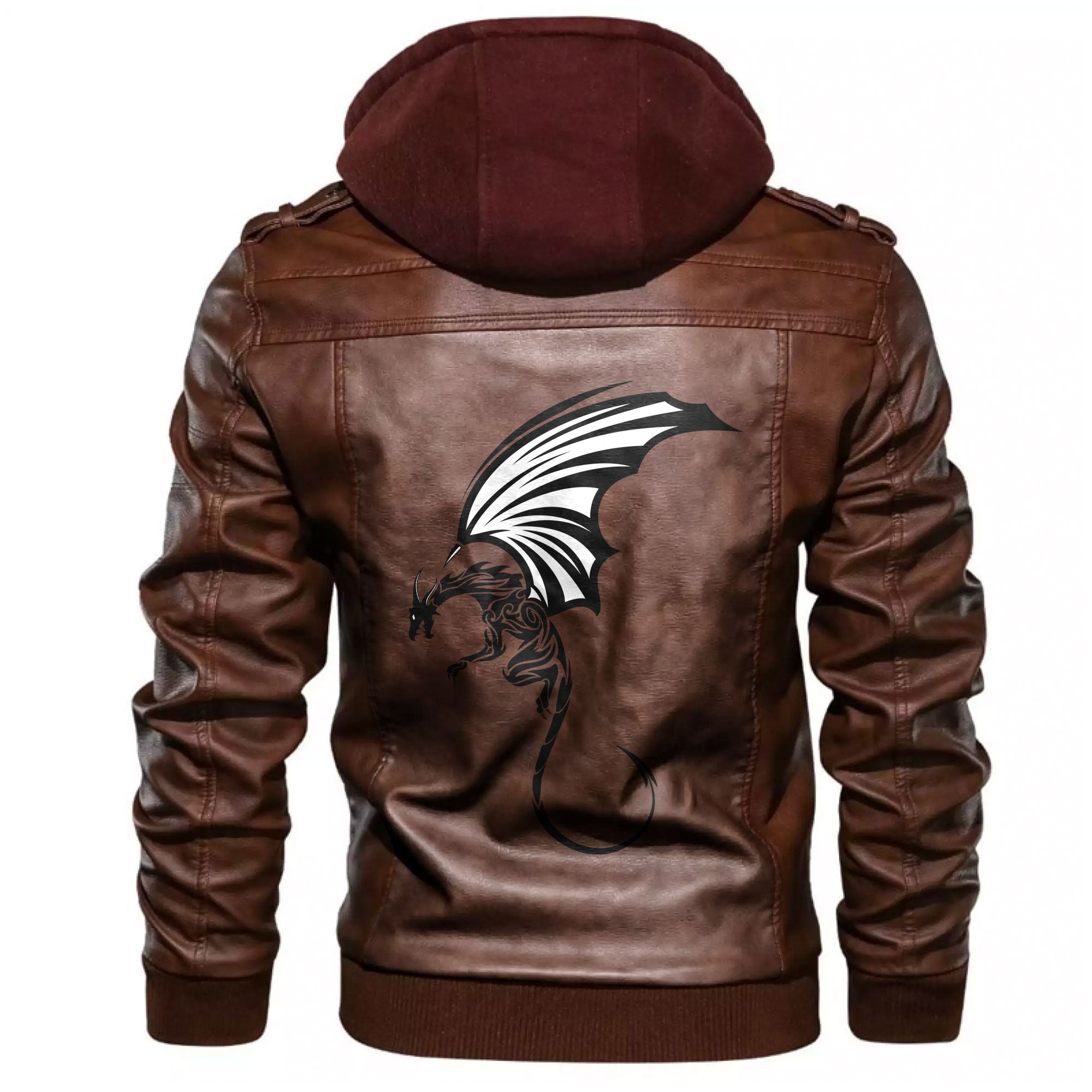 Viking Dragon Winged Monster Leather Jacket RLT12 - Wonder Print Shop