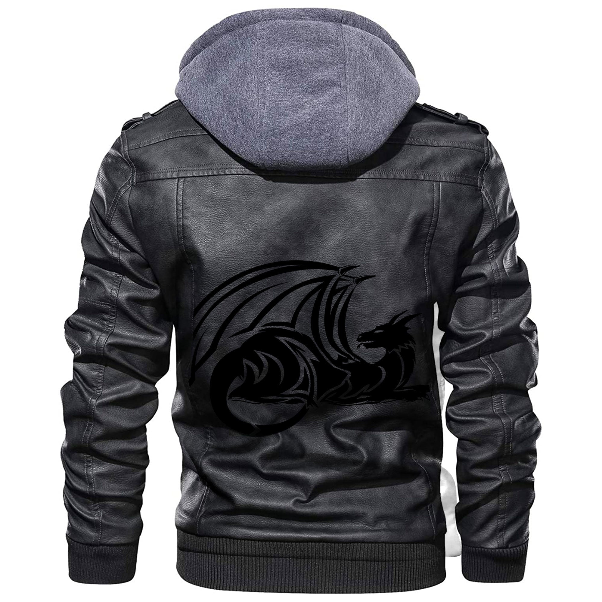 Viking Dragon Ancient Fire Breathing Monster Leather Jacket RLT12 - Wonder Print Shop