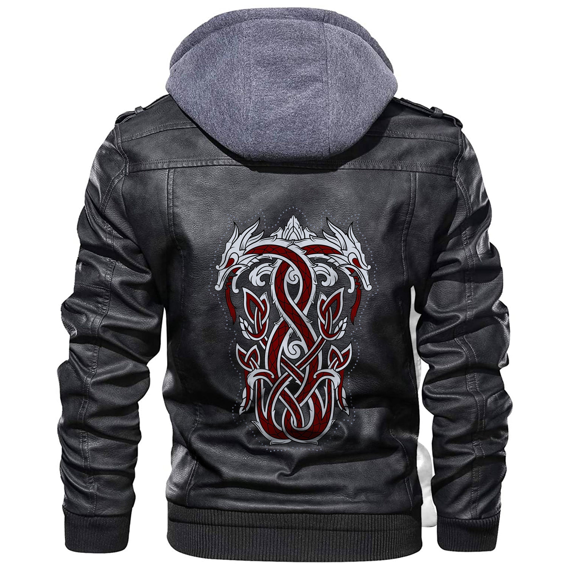 Viking Double Dragon Leather Jacket RLT12 - Wonder Print Shop