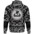 Viking Hoodie Drakkar Black with Bandana Paisley Style RLT12 - Wonder Print Shop