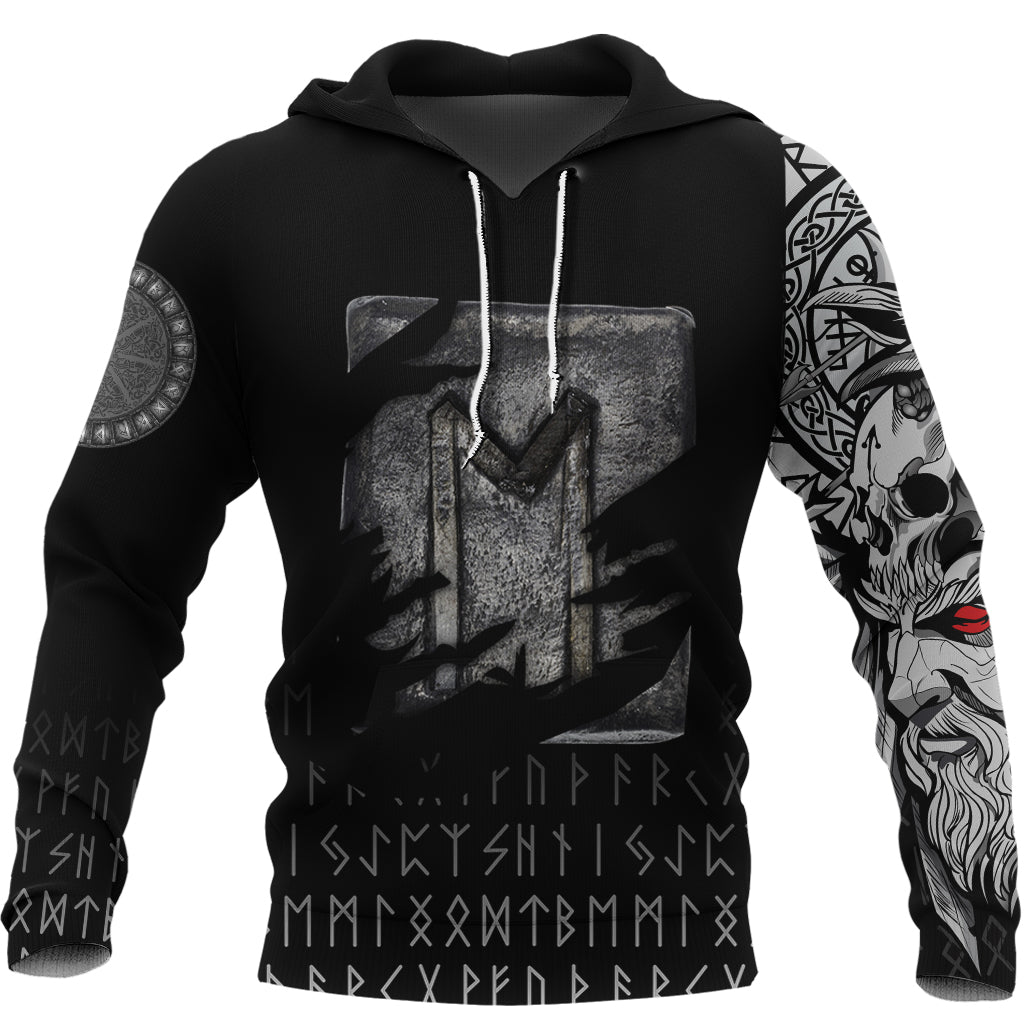 Viking Hoodie Ehwaz Norse Runes RLT12 - Wonder Print Shop