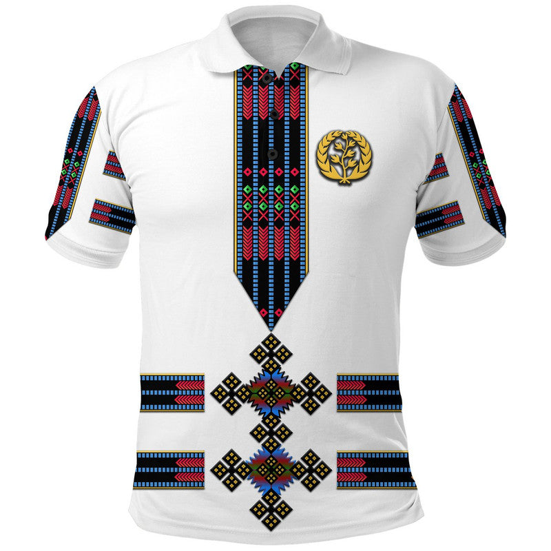 Custom Eritrea Polo Shirt Fancy Tibeb Vibes NO.1 Ver Flag Style LT8 - Wonder Print Shop