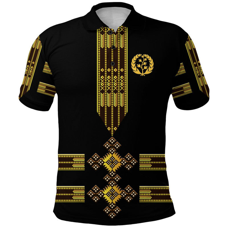 Eritrea Polo Shirt Fancy Tibeb Vibes NO.1 Ver Black LT8 - Wonder Print Shop