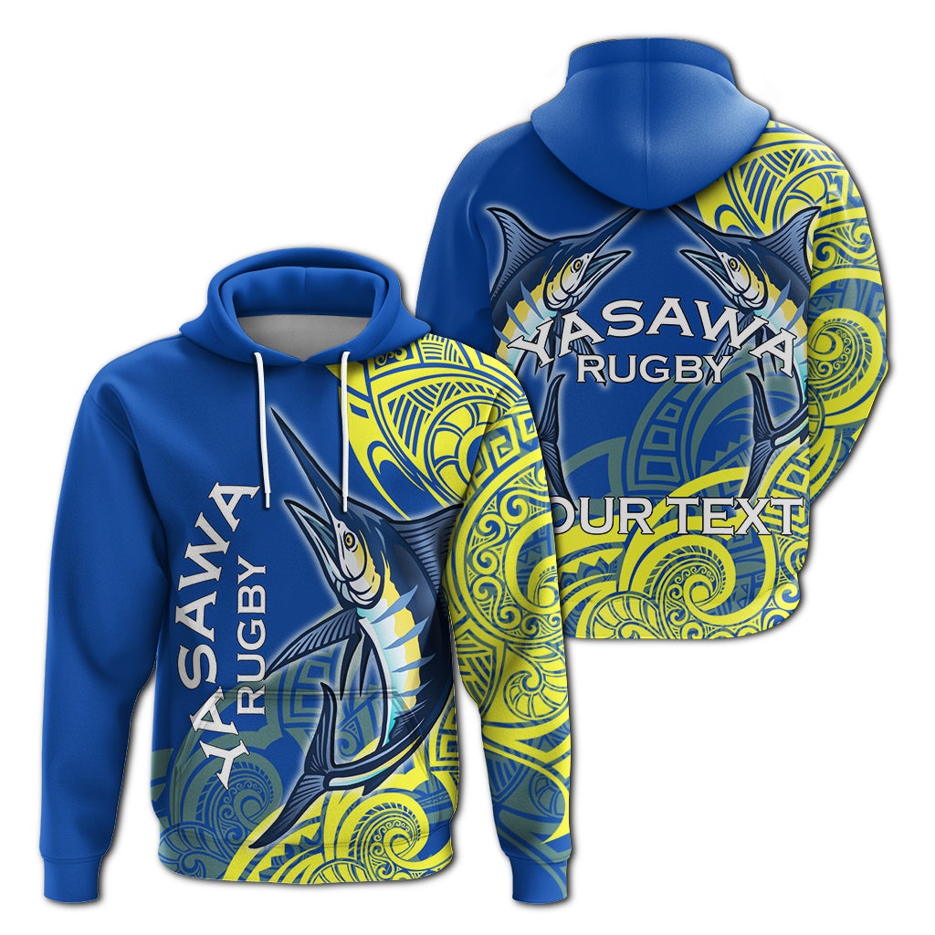 Custom Yasawa Rugby Union Fiji Hoodie Tapa Pattern LT12 - Wonder Print Shop