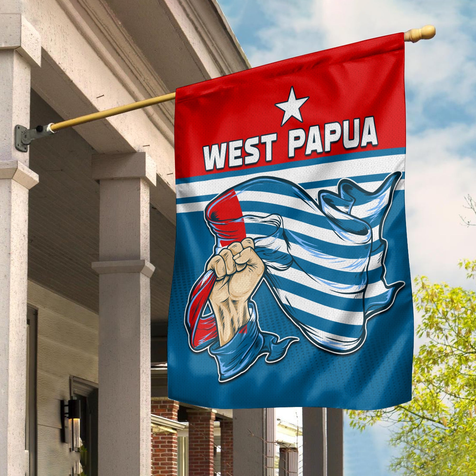 Free West Papua Flag One People One Soul Strong West Papuan Ver.01 LT13 - Wonder Print Shop